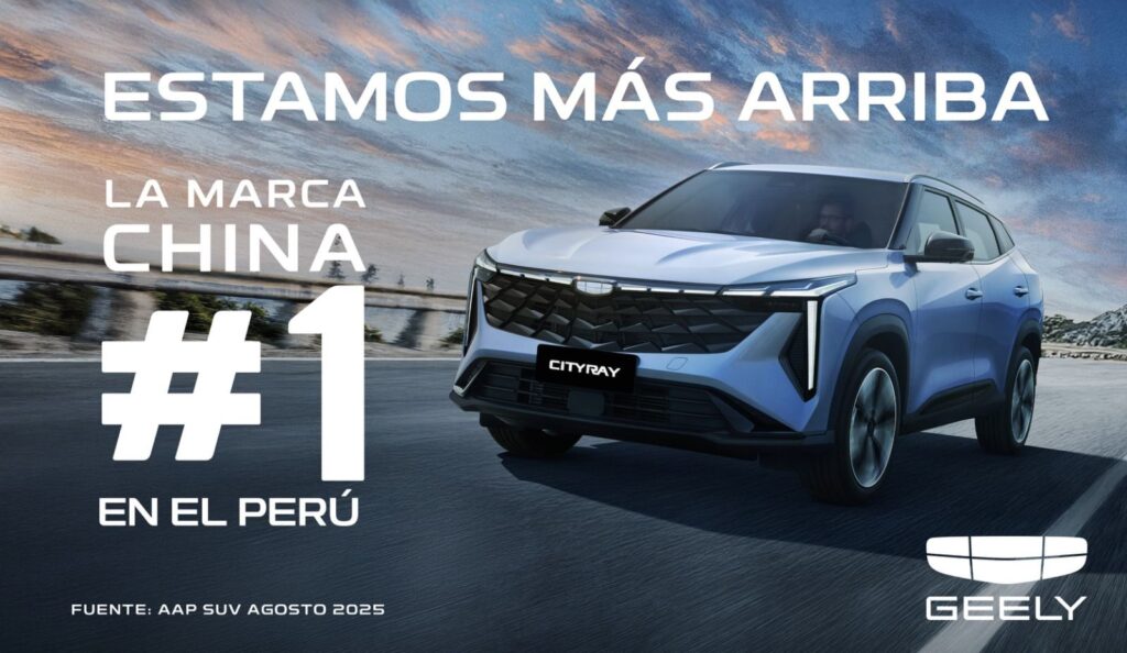 Geely lidera el mercado peruano de autos chinos