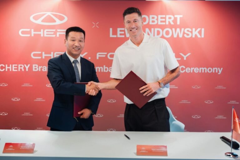 Chery incorpora a Robert Lewandowski como su nuevo embajador global de marca