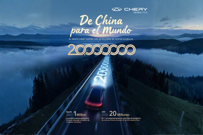 Chery supera los 20 millones de vehículos vendidos y consolida su expansión global