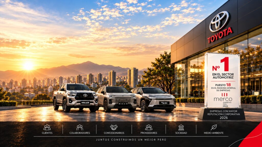 Toyota del Perú lidera el sector automotriz en Merco 2026